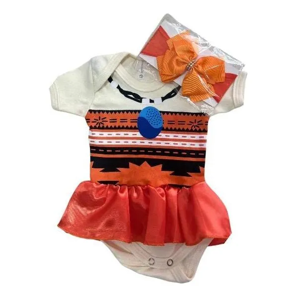Body Temáticos Mesversario Bebe Infantil - Moana