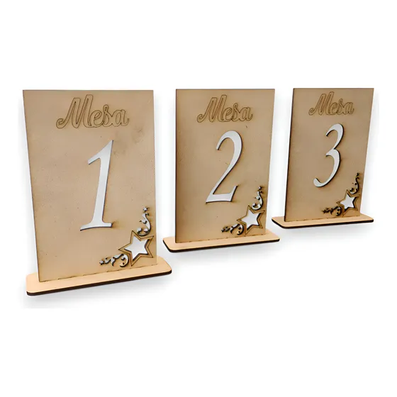 Centros De Mesa Números Para Mesa Calados De 1 A 10 