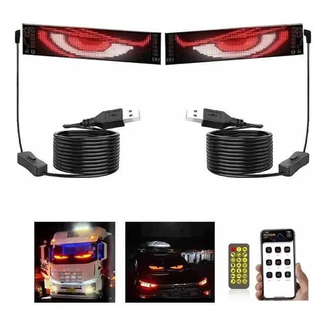 2pcs Olhos De Led Para Para-brisa De Carro E Caminhão, 60cm