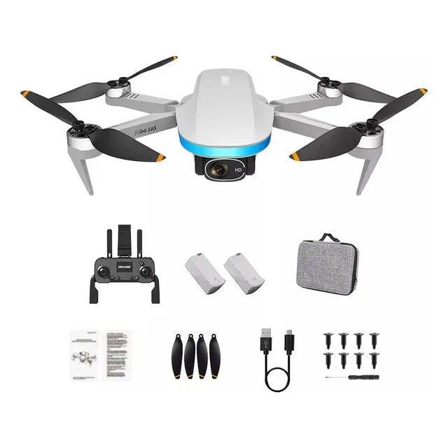 Mini Dron S6s Para Fotografía Aérea Sin Escobillas, 1500 M 2 Gris