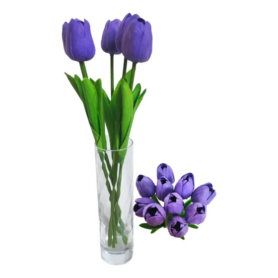 Ramo Tulipán Artificial Pack X 5 Flores Individuales Deco