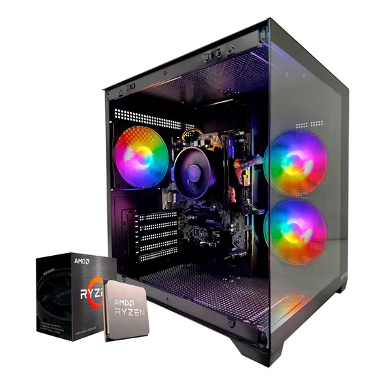 Pc Gamer Ryzen 5 5600gt 16gb Ddr4 Ssd Nvme 256gb 500w 80plus