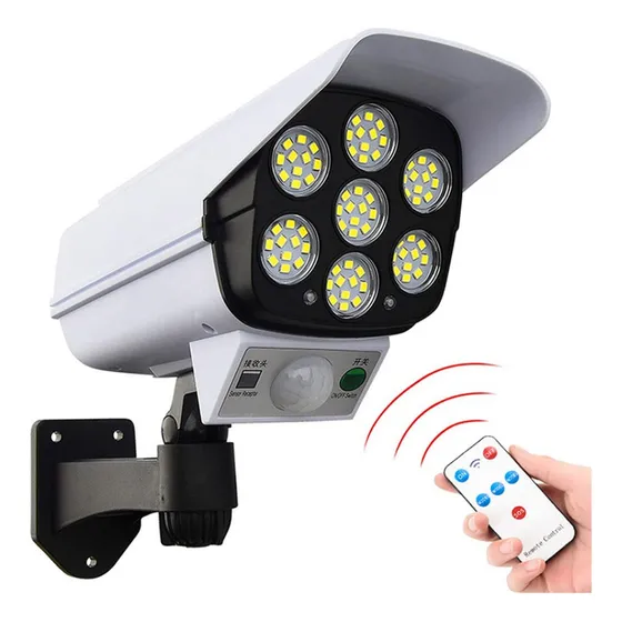 Reflector Simula Cámara Seguridad Led Solar Sens Movimiento