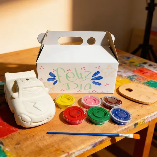Kit De Pintura De Tazas De Cerámica – Taza De 330 Ml Con 12 Pinturas No Tóxicas, Pinceles Y Paleta – Manualidades Para Adultos Y Niños, Regalo Personalizado