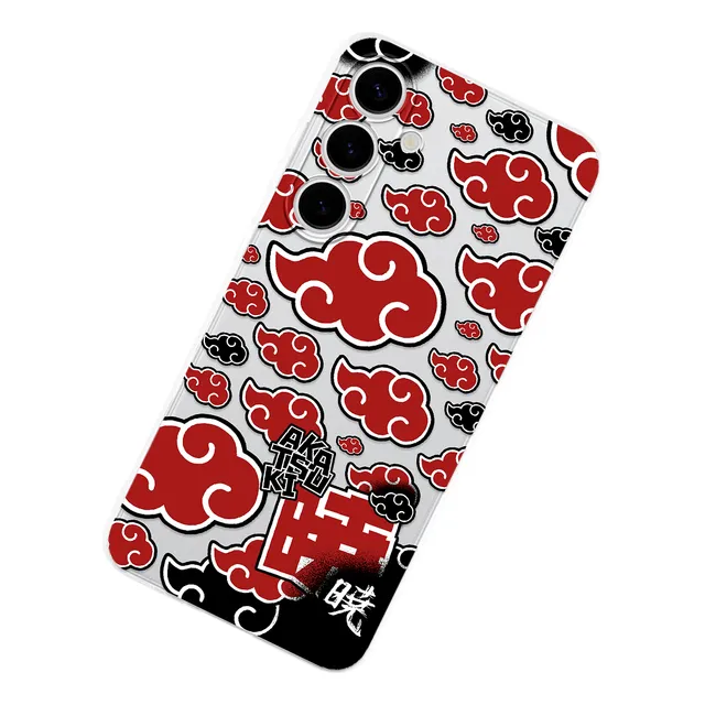 Funda Para Samsung Galaxy Naruto Nubes Rojas Akatsuki Case