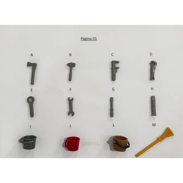 Playmobil Ferramentas Medieval E Moderna -2 Unidades (usado)