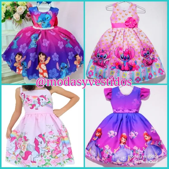 Vestidos Tematicos Mariposas Minnie Masha Fozen Elsa Fiesta
