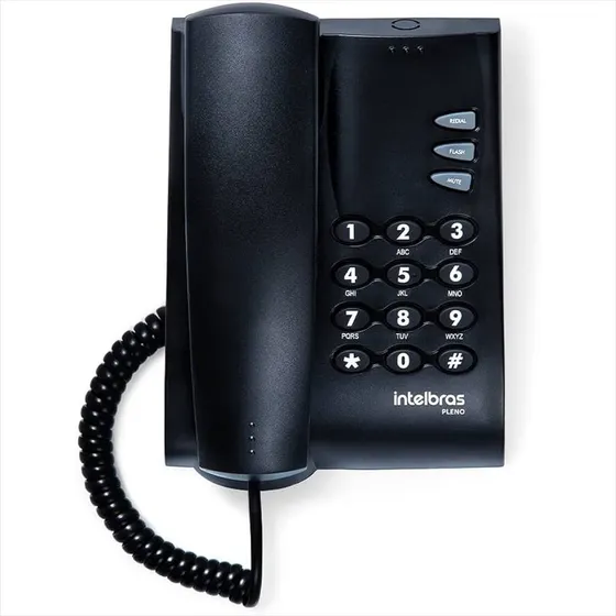 Teléfono Intelbras Com fio Pleno fijo - color negro