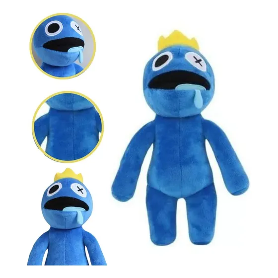 Pelúcia Azul Babão Rainbow Friends Roblox Monstro Blue 35cm