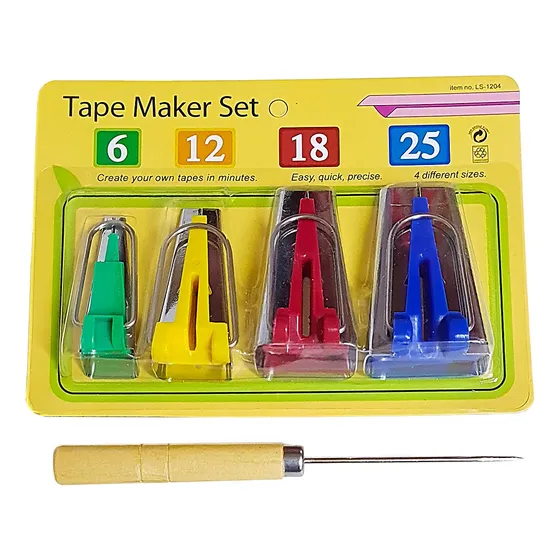 Kit 4 Aparelhos Faz Viés Manual + 1 Agulhão