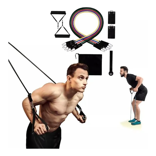 Set 5 Bandas Elástica Ejercicio Resistencia 150lbs  Power