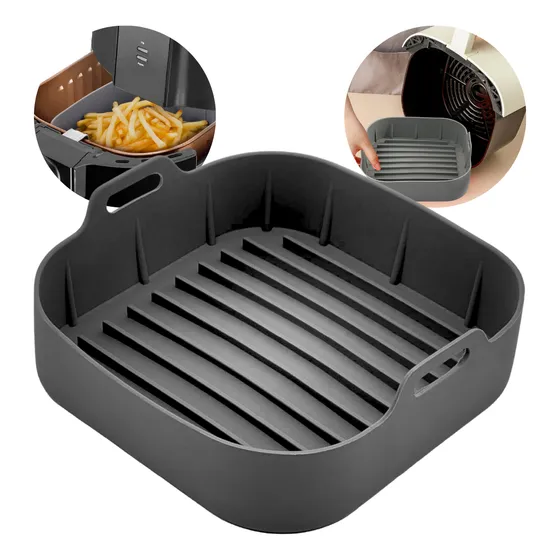 Molde Silicona Airfryer Freidora Aire 4.5 A 6.5lts Cuadrada
