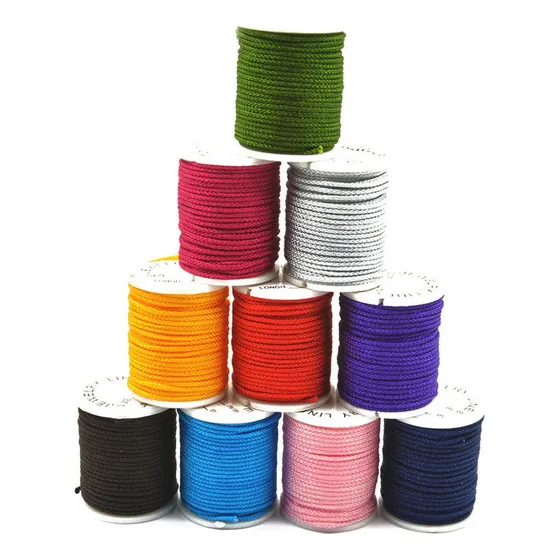 10 Rollos Cordón Anudado Chino Hilo Macramé Nilón Para