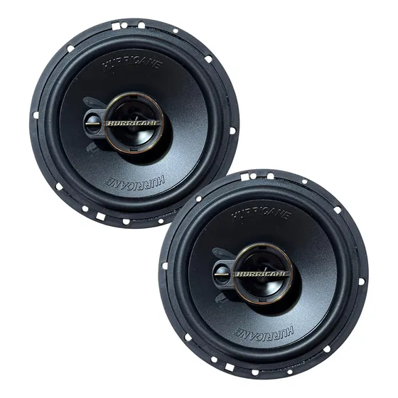 Par Alto Falante 6pol 120rms O PAR Triaxial LINHA Aurum A6 T Hurricane Preto