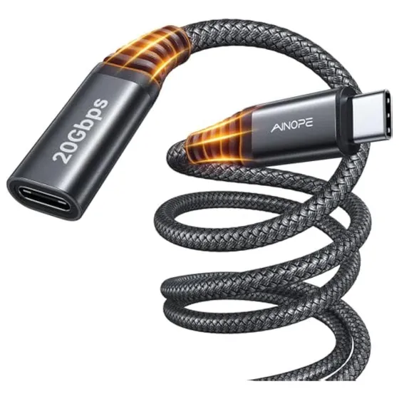 Ainope Cable De Extensión Usb C, 10 Gbps/usb3.2 De
