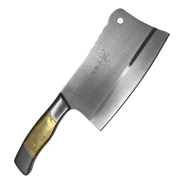 Cuchillo Kingsta Hacha Profesional Steel 30 Cm Dorado Inox