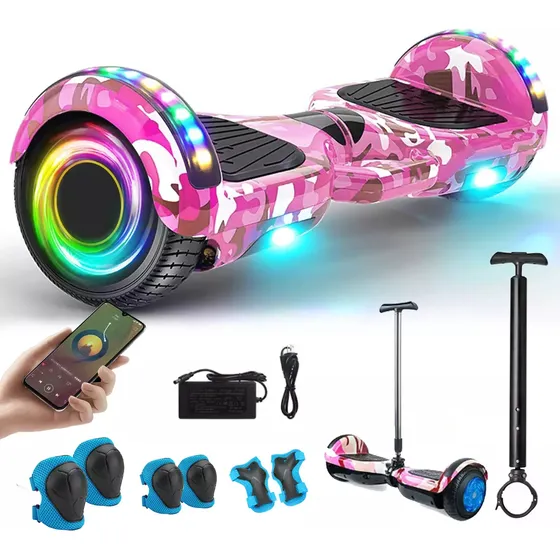 Patineta Eléctrica Hoverboard Con Bluetooth Luces Led