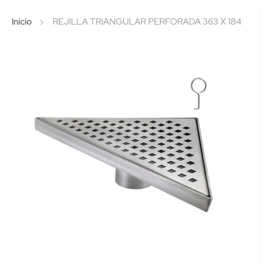 Fp Centro Piso Perforado Triangular Satinado 36x25