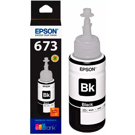 Tinta Epson Ecotank Negro T673120-al Para L800 L1800 L805