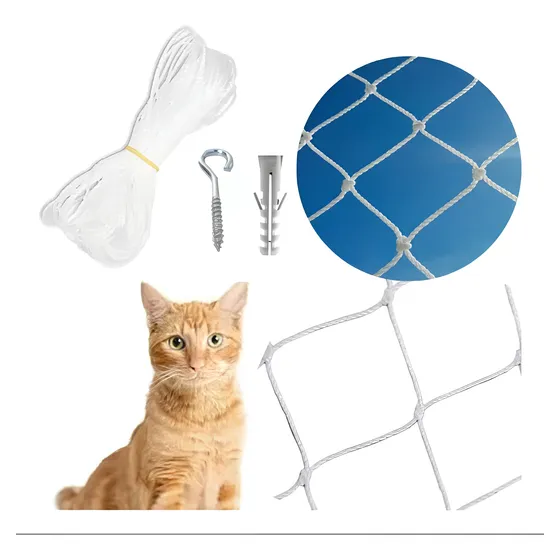 Tela De Proteção Para Janelas Gatos 1,4m X 1,3m Kit Completo