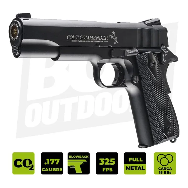 Pistola De Co2 Rifle De Aire Cal 4.5 Balines Caceria Animal