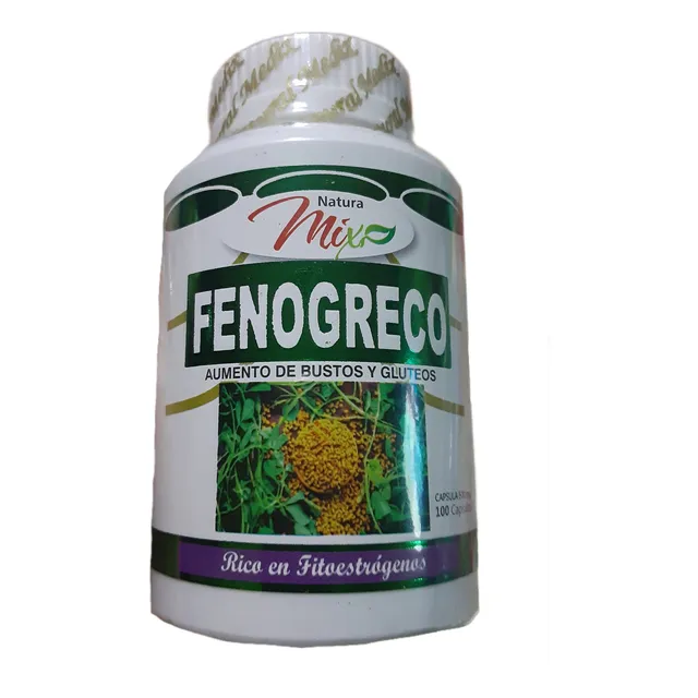 Fenogreco 100 Capsulas 500mg Aumenta Cadera Y Bustos 3x S/60