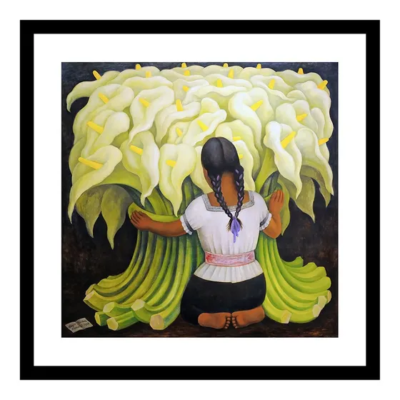 Cuadro Niña Con Calas Diego Rivera 65x65 Cm Envio Gratis