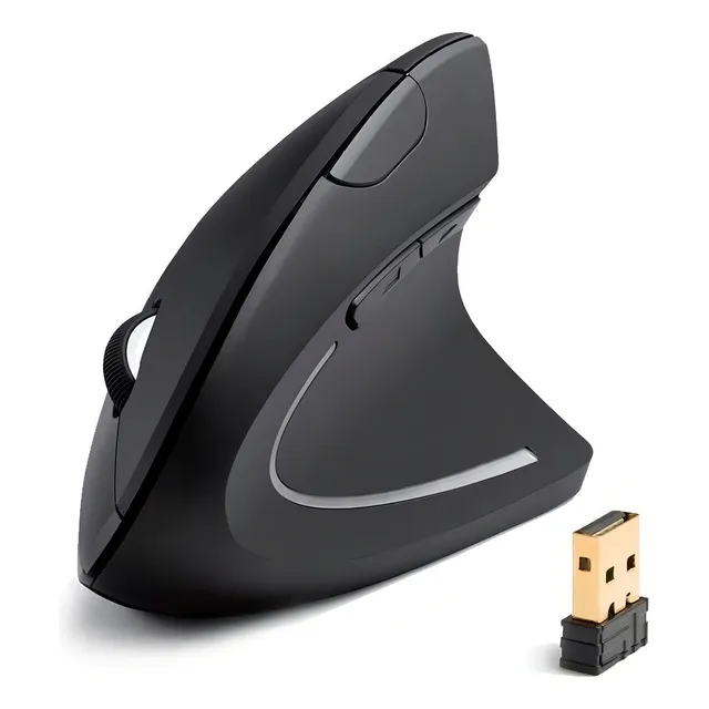 Mouse Ergonómico Vertical Inalámbrico D5 3.0 Usb 3600 Dpi Color Negro