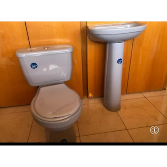 Sala De Baño Corona Azul Celeste