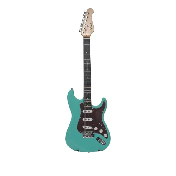 Guitarra Electrica Parquer Stratocaster Celeste Surf Funda