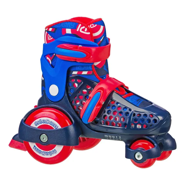 Patines Roller Derby Principiantes Ajustables Azul T 29-34
