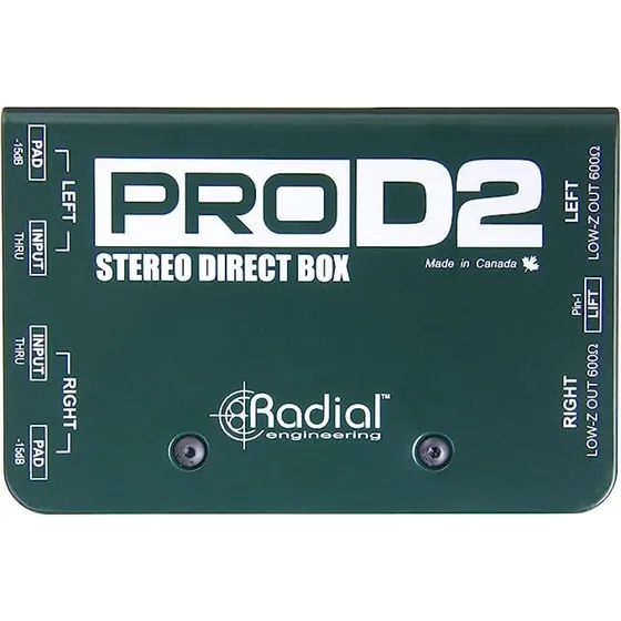 Caixa direta radial Pro-D2 passiva de 2 canais