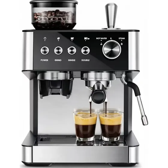 Máquina De Café Expresso Kismile Com Moedor De Café De 20 Ba Preto 127v