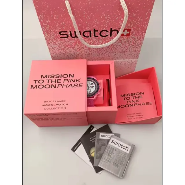 Omega Swatch Moonphace Mission To The Pink