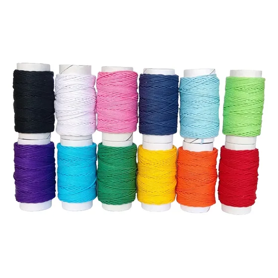 Hilo Cáñamo Colores Surtidos 12 Piezas 10g 25m