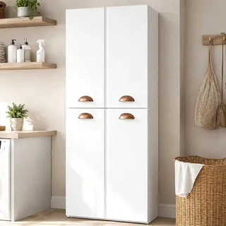 Clickforte Armário P/ Lavanderia 140x46cm Industrial Organizador Modern BrancoPor
