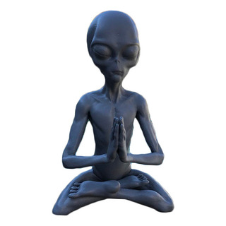 Escultura De Resina De Meditación Alienígena: Decoración De Escultura De Resina De Meditación Alienígena: Decoración De