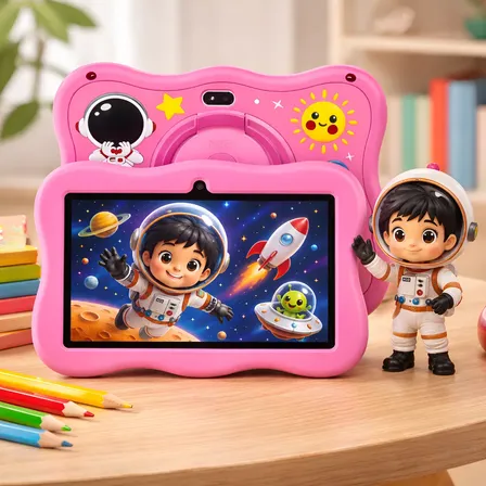 Tablet Infantil Astronauta 8gb Ram+256gb Youtube Android Kid Rosa- Astronauta Kids Infantil Divertido Escolar Youtube Jogos Wifi 256gb 8gb Ram