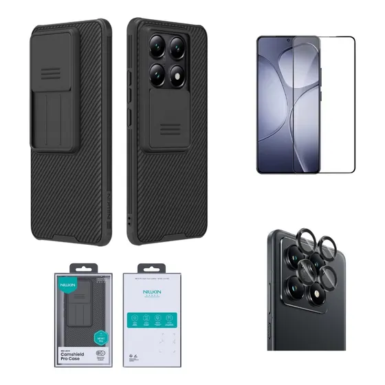 Case Nillkin Para Xiaomi 14t Pro + Mica De Pantalla Y Cámara