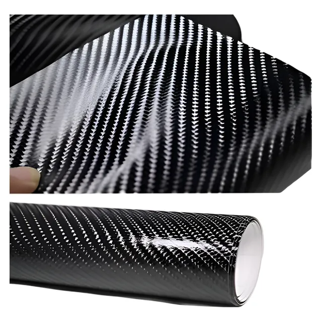 Vinilo Fibra De Carbono 4d Con Burbuja De Aire