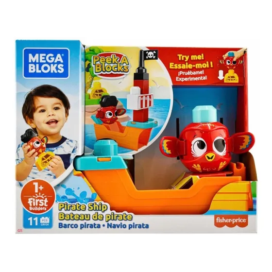 Peek A Blocks Barco Pirata 11 Pz Mega Bloks