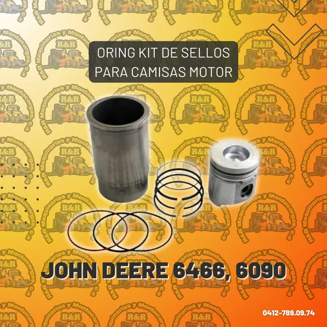 Oring Kit De Sellos Para Camisas Motor John Deere 6466, 6090