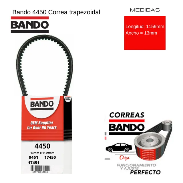Correa Dirección  Jeep J-3600 5.3l V8 5358cc 327ci 1965 1967