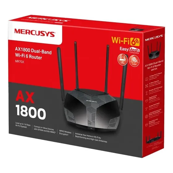 Router Wi-fi 6 Mr70x Ax1800 Doble Banda Mercusys