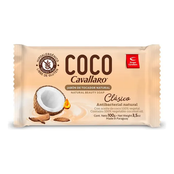 Jabón De Tocador Coco Clásico C2 Cavallaro 100 Grs.