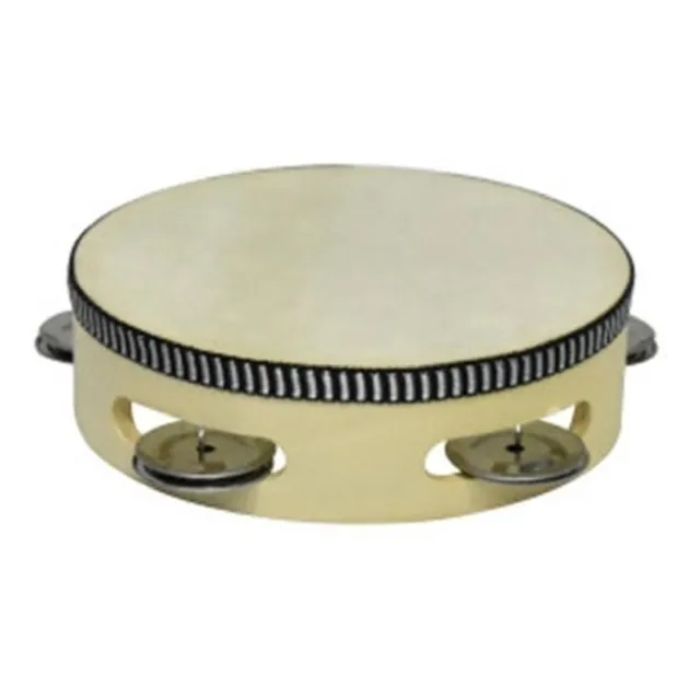 Pandereta Knight De 6  Con Borde De Madera Y Parche