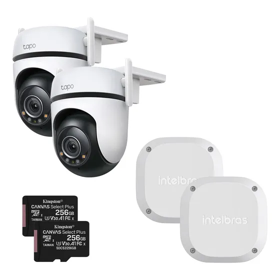 Cámara Exterior Tapo C500 256gb Kit X2 Y Video Instalación