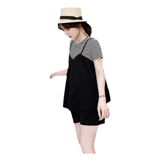 Camiseta Rayada Y Shorts Soporte Xl Maternidad Verano 2023 Camiseta Rayada Y Shorts Soporte Xl Maternidad Verano 2023