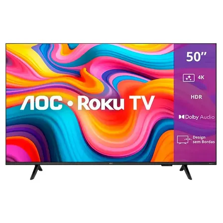 Smart Tv Aoc 50'' Roku 4k Uhd Dled Wi-fi Dolby Audio 50u7066