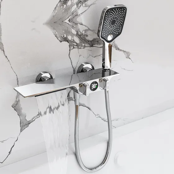Grifo Mezclador Ducha Laton Para Agua Caliente Fria Agujero
